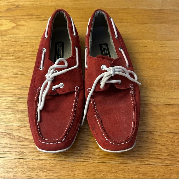STACY ADAMS Red Suede Regatta Boat Shoes 8.5 - Picture 6 of 10